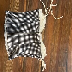 Edikted Black and White Gingham Tank Top